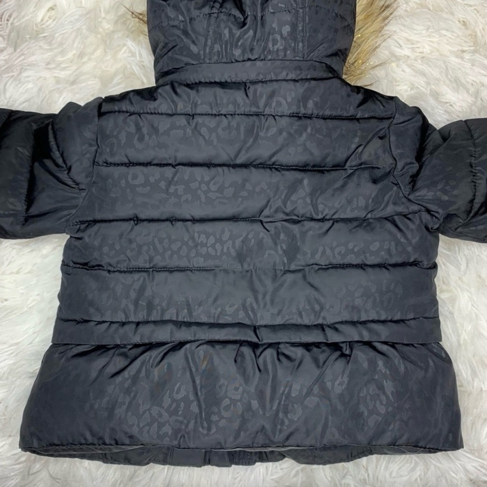 MICHAEL Michael Kors Black Puffer Jacket with Faux Fur Hood - Picture 6 of 13